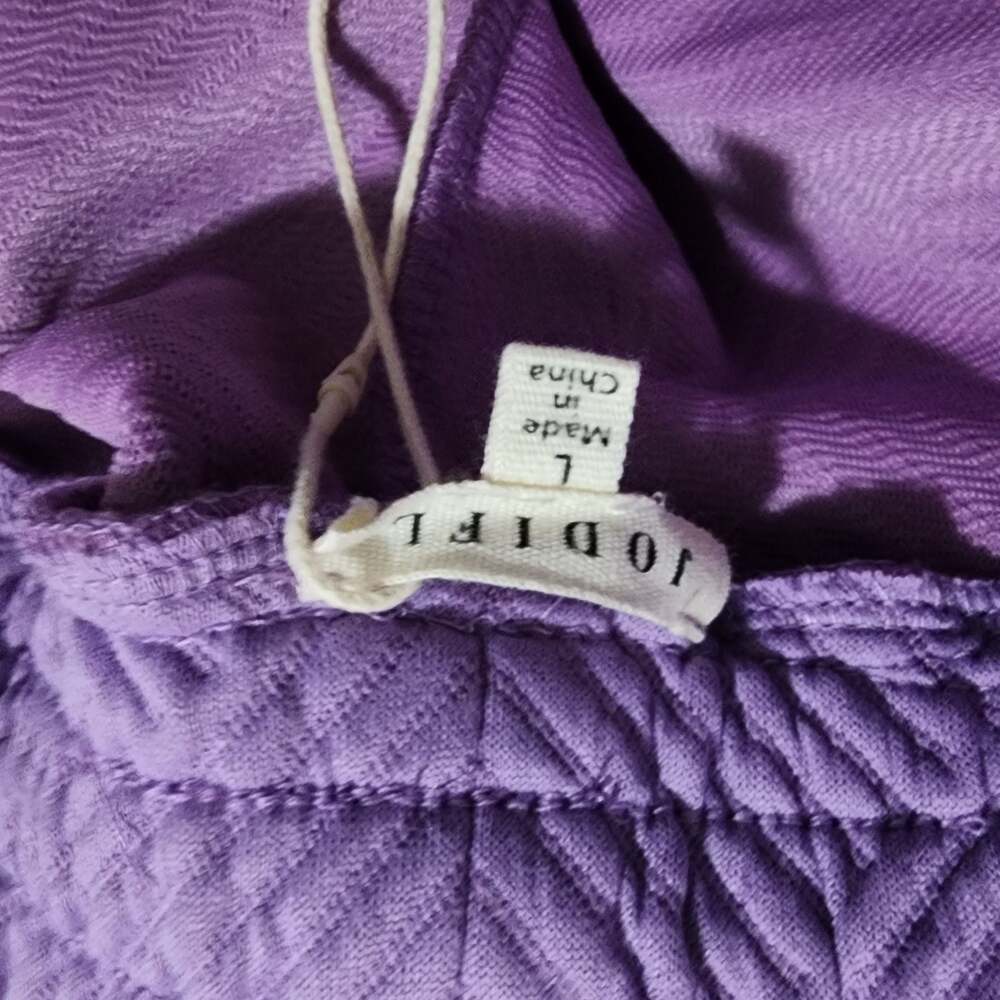 Jodifl Purple Textured Wide Leg Drawstring Pants - Picture 9 of 11